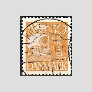 FRIM�RKER DANMARK | 1927 - AFA 172 - Karavel 30 �re gul - Lux Stemplet 