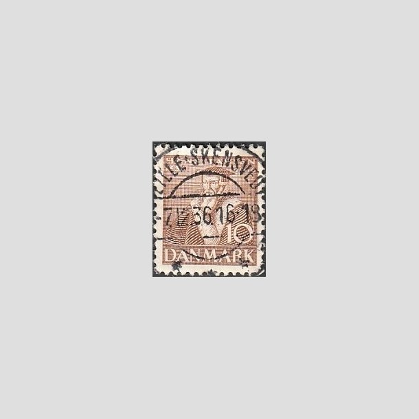 FRIMRKER DANMARK | 1936 - AFA 231 - Reformationen 10 re brun - Lux Stemplet "LILLE SKENDSVED"