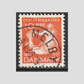 FRIM�RKER DANMARK | 1935 - AFA 225 - H. C. Andersen 10 �re orange - Lux Stemplet 