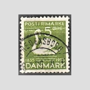 FRIM�RKER DANMARK | 1935 - AFA 223 - H. C. Andersen 5 �re gr�n - Lux Stemplet 