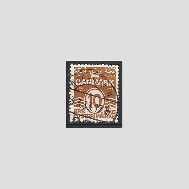 FRIMRKER DANMARK | 1930 - AFA 185a - Blgelinie 10 re rdbrun - Lux Stemplet "KBENHAVN"