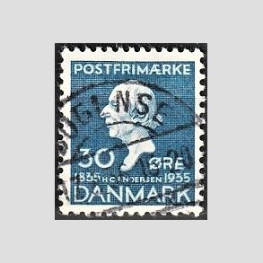 FRIM�RKER DANMARK | 1935 - AFA 228 - H. C. Andersen 30 �re bl� - Lux Stemplet 