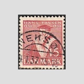 FRIM�RKER DANMARK | 1936 - AFA 232 - Reformationen 15 �re r�d - Lux Stemplet 