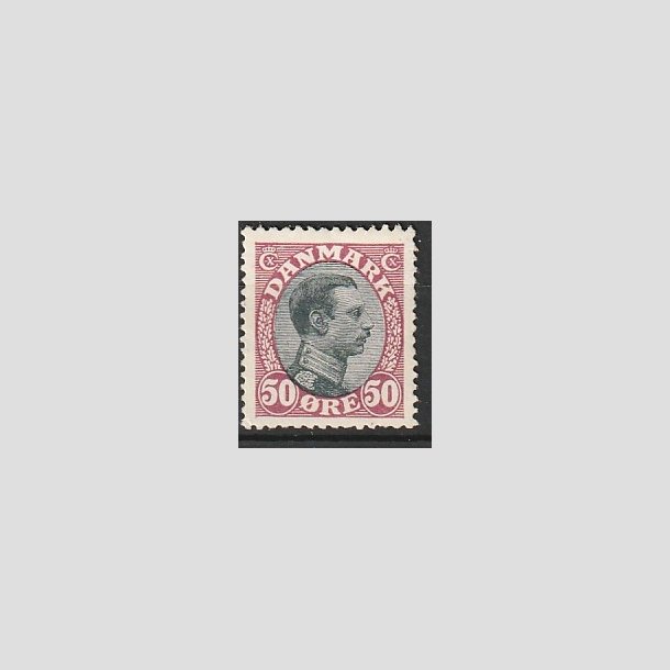 FRIMRKER DANMARK | 1918-20 - AFA 106 - Chr. X 50 re vinrd/sort - Ubrugt