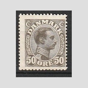 FRIMRKER DANMARK | 1921-22 - AFA 129 - Chr. X 50 re olivengr - Ubrugt