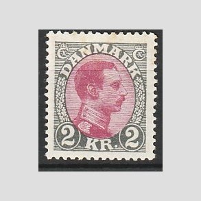FRIMRKER DANMARK | 1925-26 - AFA 151 - Chr. X 2 Kr. gr/rdlilla (UB) - Ubrugt