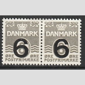 FRIMRKER DANMARK | 1940 - AFA 262a - 6/8 re type I (201) gr Provisorier i par - Ubrugt