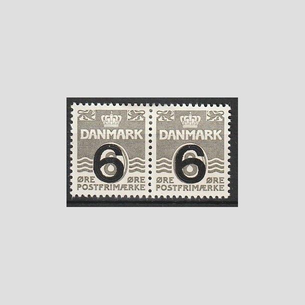 FRIMRKER DANMARK | 1940 - AFA 262a - 6/8 re type I (201) gr Provisorier i par - Ubrugt