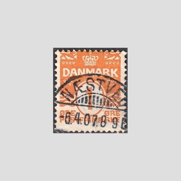 FRIMRKER DANMARK | 1905-06 - AFA 42 - Blgelinie 1 re orange - Lux Stemplet "NSTVED"