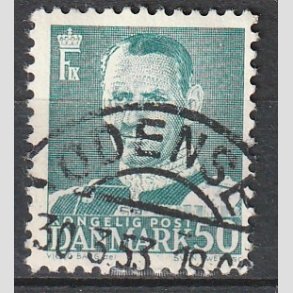 FRIMRKER DANMARK | 1952-53 - AFA 338 - Fr. IX 50 re blgrn - Lux Stemplet 