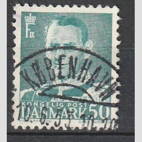 FRIMRKER DANMARK | 1952-53 - AFA 338 - Fr. IX 50 re blgrn - Lux Stemplet 