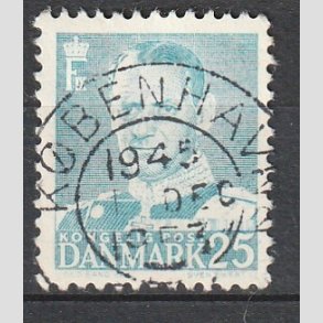FRIMRKER DANMARK | 1952-53 - AFA 336 - Fr. IX 25 re lysbl - Lux Stemplet 