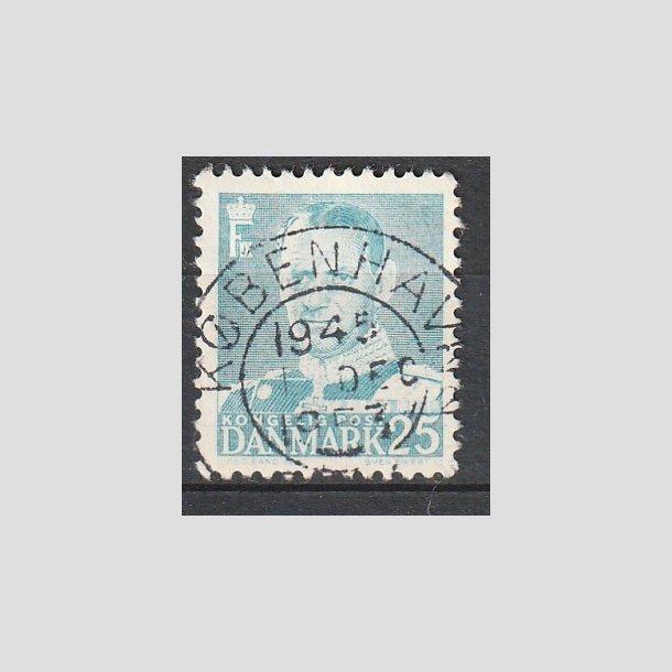 FRIMRKER DANMARK | 1952-53 - AFA 336 - Fr. IX 25 re lysbl - Lux Stemplet "KBENHAVN"