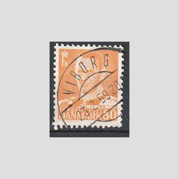 FRIMRKER DANMARK | 1952-53 - AFA 341 - Fr. IX 80 re orange - Lux Stemplet "VIBORG"