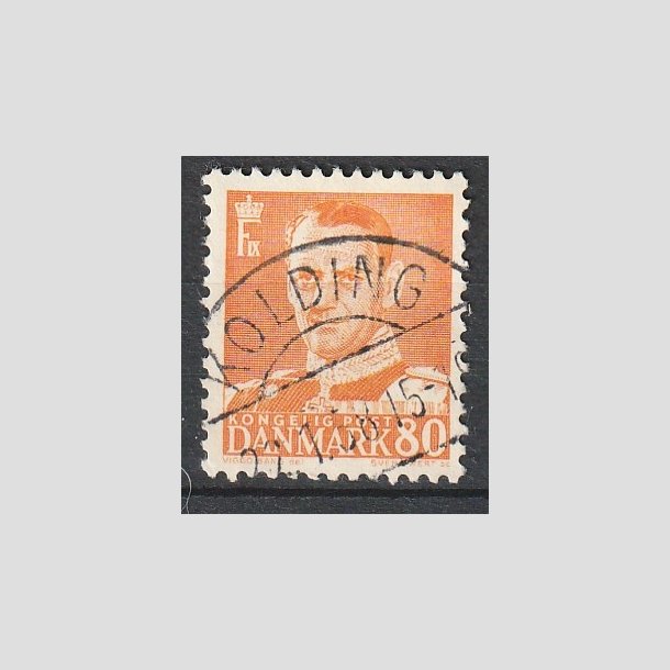 FRIMRKER DANMARK | 1952-53 - AFA 341 - Fr. IX 80 re orange - Lux Stemplet "KOLDING"