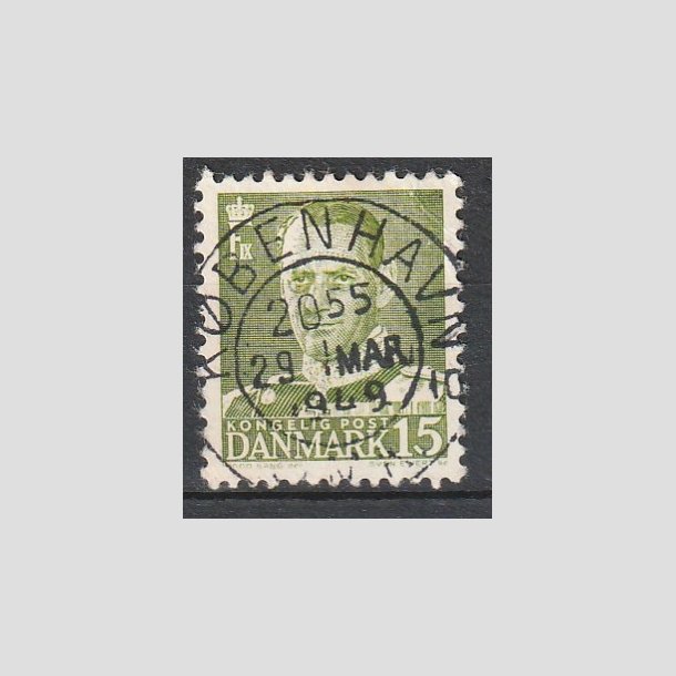 FRIMRKER DANMARK | 1948-50 - AFA 306 - Fr. IX 15 re grn - Lux Stemplet "KBENHAVN"