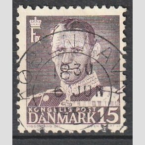 FRIMRKER DANMARK | 1950 - AFA 319 - Fr. IX 15 re grviolet - Lux Stemplet 