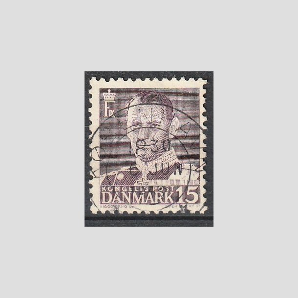 FRIMRKER DANMARK | 1950 - AFA 319 - Fr. IX 15 re grviolet - Lux Stemplet "KBENHAVN"