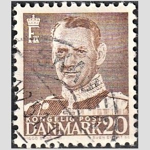 FRIMRKER DANMARK | 1950 - AFA 320 - Fr. IX 20 re brun - Lux Stemplet 