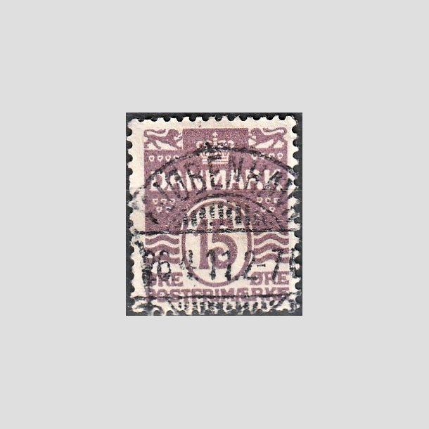 FRIMRKER DANMARK | 1905-06 - AFA 46 - Blgelinie 15 re brunlilla - Lux Stemplet "KJBENHAVN"