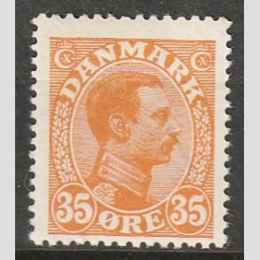 FRIMRKER DANMARK | 1913 - AFA 73 - Chr. X 35 re orange (PF) - Postfrisk