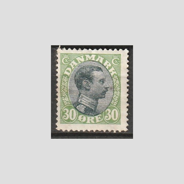 FRIMRKER DANMARK | 1918-20 - AFA 103 - Chr. X 30 re grn/sort - Ubrugt