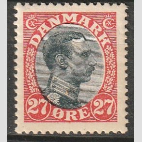 FRIMRKER DANMARK | 1918-20 - AFA 102 - Chr. X 27 re rd/sort - Ubrugt