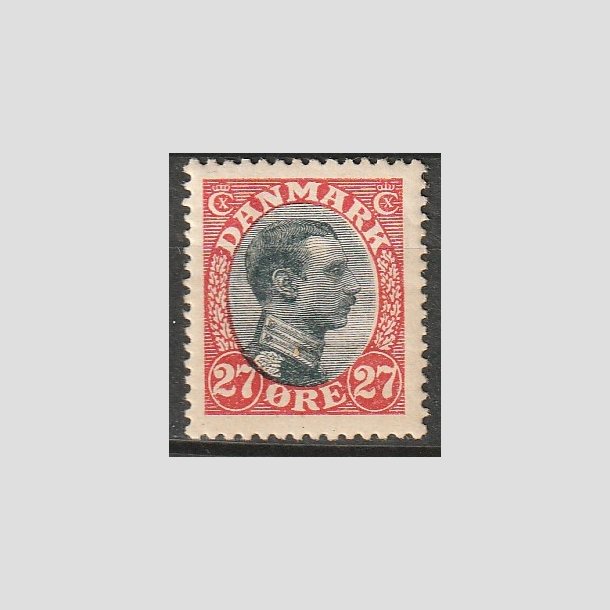 FRIMRKER DANMARK | 1918-20 - AFA 102 - Chr. X 27 re rd/sort - Ubrugt