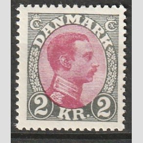 FRIMRKER DANMARK | 1925-26 - AFA 151 - Chr. X 2 Kr. gr/rdlilla (UB) - Ubrugt
