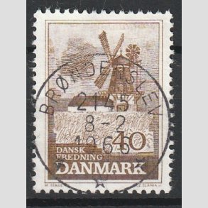 FRIM�RKER DANMARK | 1965 - AFA 440 - Fredning - 40 �re brun - Pragt Stemplet 