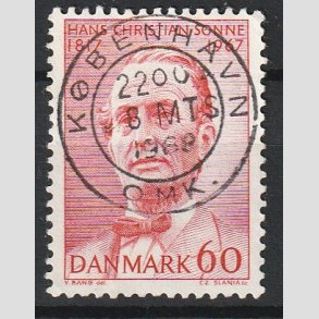 FRIM�RKER DANMARK | 1967 - AFA 466 - Chr. Sonne - 60 �re r�d - Pragt Stemplet 