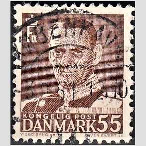 FRIMRKER DANMARK | 1951 - AFA 327 - Fr. IX 55 re brun - Lux Stemplet 