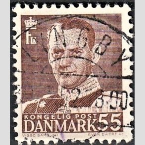 FRIMRKER DANMARK | 1951 - AFA 327 - Fr. IX 55 re brun - Lux Stemplet 