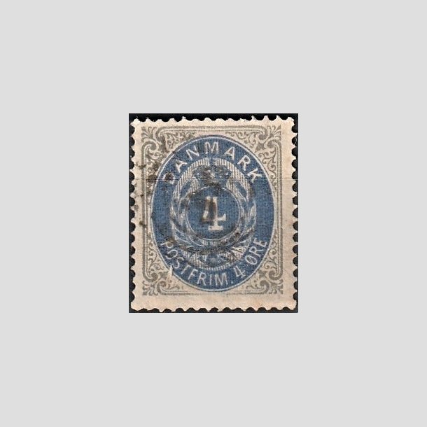 FRIMRKER DANMARK | 1875 - AFA 23a - 4 re gr/ultramarin - Stemplet