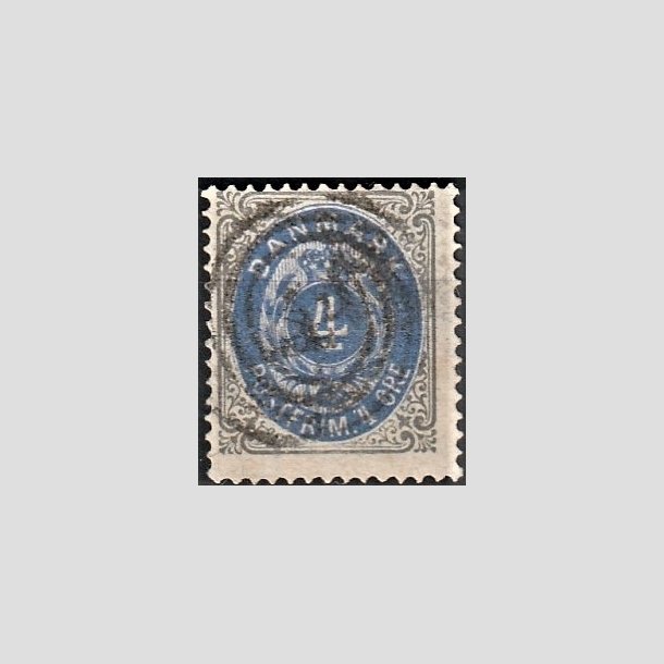 FRIMRKER DANMARK | 1875 - AFA 23a - 4 re gr/ultramarin - Stemplet