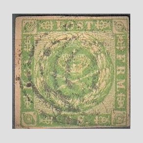 FRIMRKER DANMARK | 1854-57 - AFA 5 - 8 Skilling grn - Stemplet