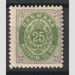 FRIMRKER DANMARK | 1895 - AFA 29B - 25 re gr/grn - Postfrisk