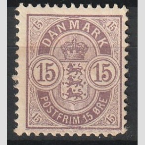FRIM�RKER DANMARK | 1901-02 - AFA 38 - 15 �re gr�lilla - Postfrisk
