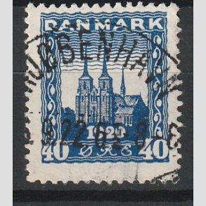 FRIM�RKER DANMARK | 1921 - AFA 116 - Genforening 40 �re bl� - Lux Stemplet 