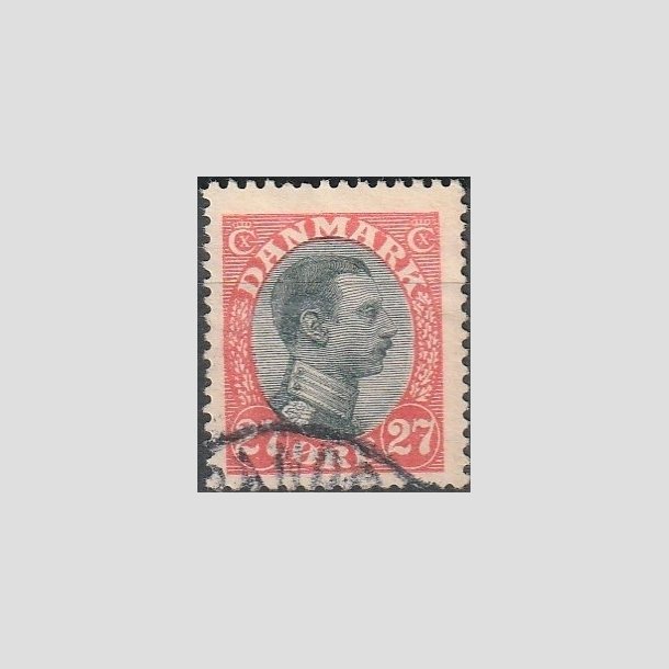 FRIMRKER DANMARK | 1918-20 - AFA 102 - 2K - Chr. X 27 re rd/sort - Stemplet