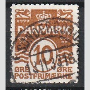 FRIM�RKER DANMARK | 1930 - AFA 185a - B�lgelinie 10 �re r�dbrun - Lux Stemplet 
