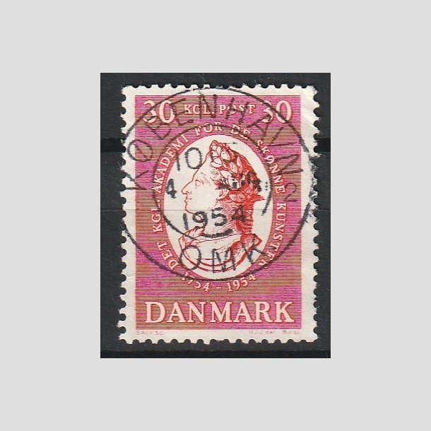 FRIMRKER DANMARK | 1954 - AFA 357 - Kunstakademiet 200 r - 30 re rd - Pragt Stemplet