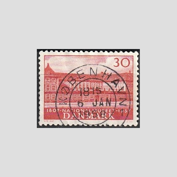 FRIMRKER DANMARK | 1957 - AFA 370 - Nationalmuseets 150 r - 30 re rd - Pragt Stemplet