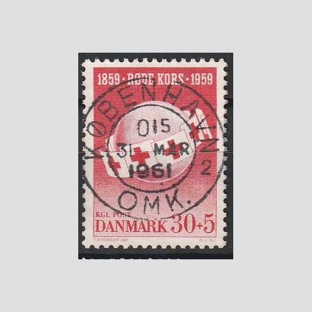 FRIMRKER DANMARK | 1959 - AFA 378 - Rde Kors - 30 + 5 re rd - Pragt Stemplet