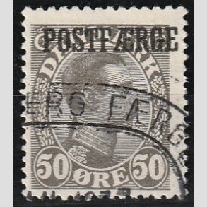 FRIMRKER DANMARK | 1922-26 - AFA 7 - 50 re olivgr Postfrge - Stemplet