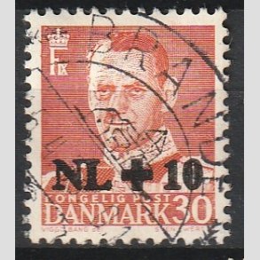 FRIMRKER DANMARK | 1953 - AFA 344 - Hollandshjlpen - NL +10/30 re rd - Lux Stemplet 