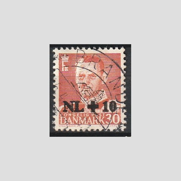 FRIMRKER DANMARK | 1953 - AFA 344 - Hollandshjlpen - NL +10/30 re rd - Lux Stemplet "BRANDE"