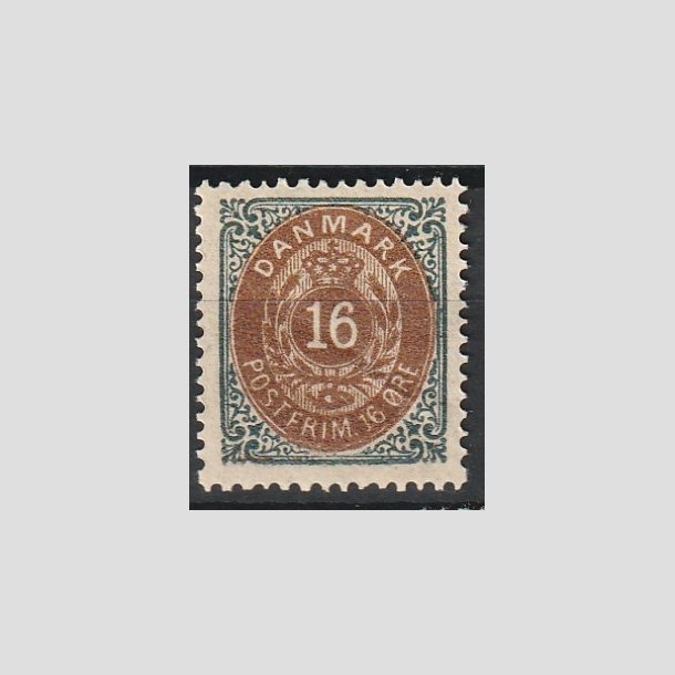 FRIMRKER DANMARK | 1875 - AFA 27 - 16 re gr/brun - Ubrugt