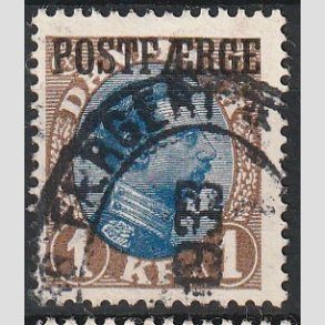 FRIMRKER DANMARK | 1922-26 - AFA 8a - 1 Kr. brun/bl type II - Lux Stemplet
