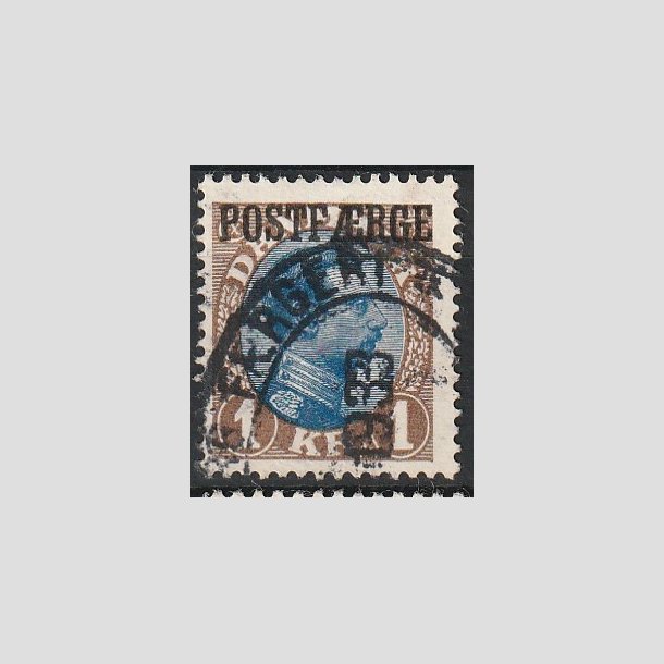 FRIMRKER DANMARK | 1922-26 - AFA 8a - 1 Kr. brun/bl type II - Lux Stemplet